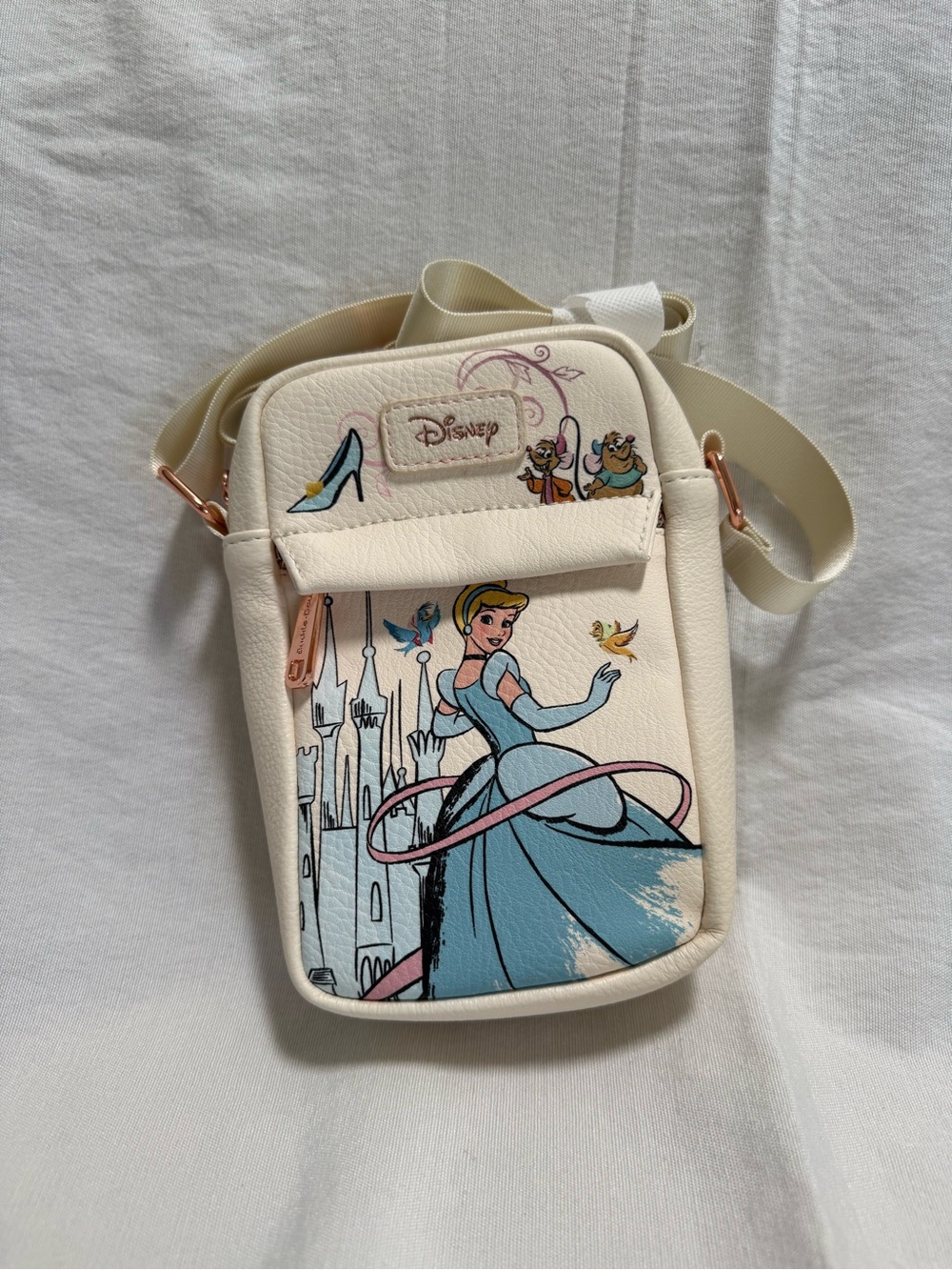 Disney Cinderella Cream Buckle Down Crossbody Bag